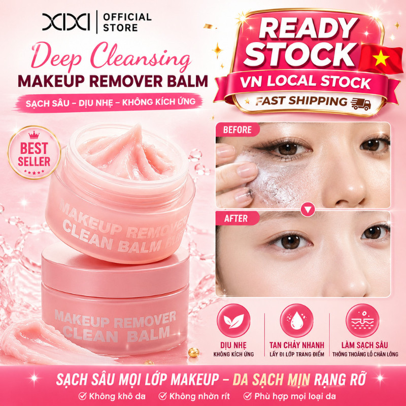 XIXI Tẩy Trang Dạng Sáp Dừa Đào Dưỡng Ẩm Làm Sạch Sâu Không Kích Ứng Trang Điểm Giá Rẻ D477