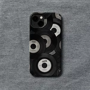 Ins Style Records Ốp Điện Thoại QYJS Thích Hợp Cho IPhone 11 12 PRO 16 E 15 14 13 ProMax 17 AIR XR XSMAX 7 8 PLUS Phim Cứng Đơn Giản