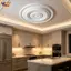 Huy chương trần trang trí Chất liệu PU Đèn cố định Đĩa hoa hồng tròn cổ điển để trang trí phòng trong nhà thanh lịch