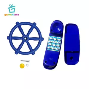 Gamchiano Phụ Kiện Sân Chơi Vô Lăng Và Điện Thoại Sân Sau Treehouse Trẻ Em Khung Leo Núi Kèm Đồ Chơi Điện Thoại Cho Trẻ Em