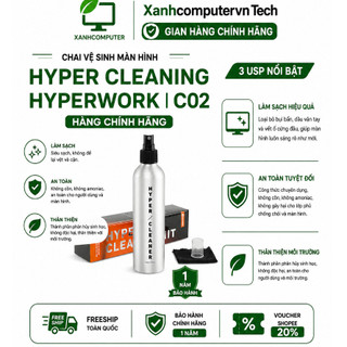 Chai vệ sinh màn hình Hyper Cleaning HyperWork | C02 - Hàng Chính Hãng