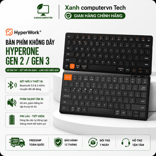 Bàn phím không dây HyperWork HyperOne Gen 2 / Gen 3 - Hàng chính hãng
