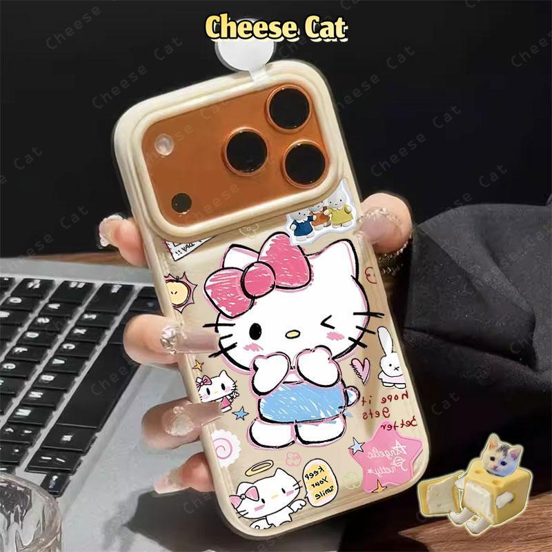 bút chì màu Ốp Điện Thoại Mèo Cho iPhone 17 13 12 14 11 Pro 15 Plus 16 Pro Max Xs Max XR 7Plus 8Plus Bao Da Điện Thoại