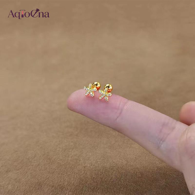 AqToCna 1 Đôi Bông Tai Hoa Xoắn Ốc Cho Nữ, Trang Sức Cơ Thể, Quà Tặng