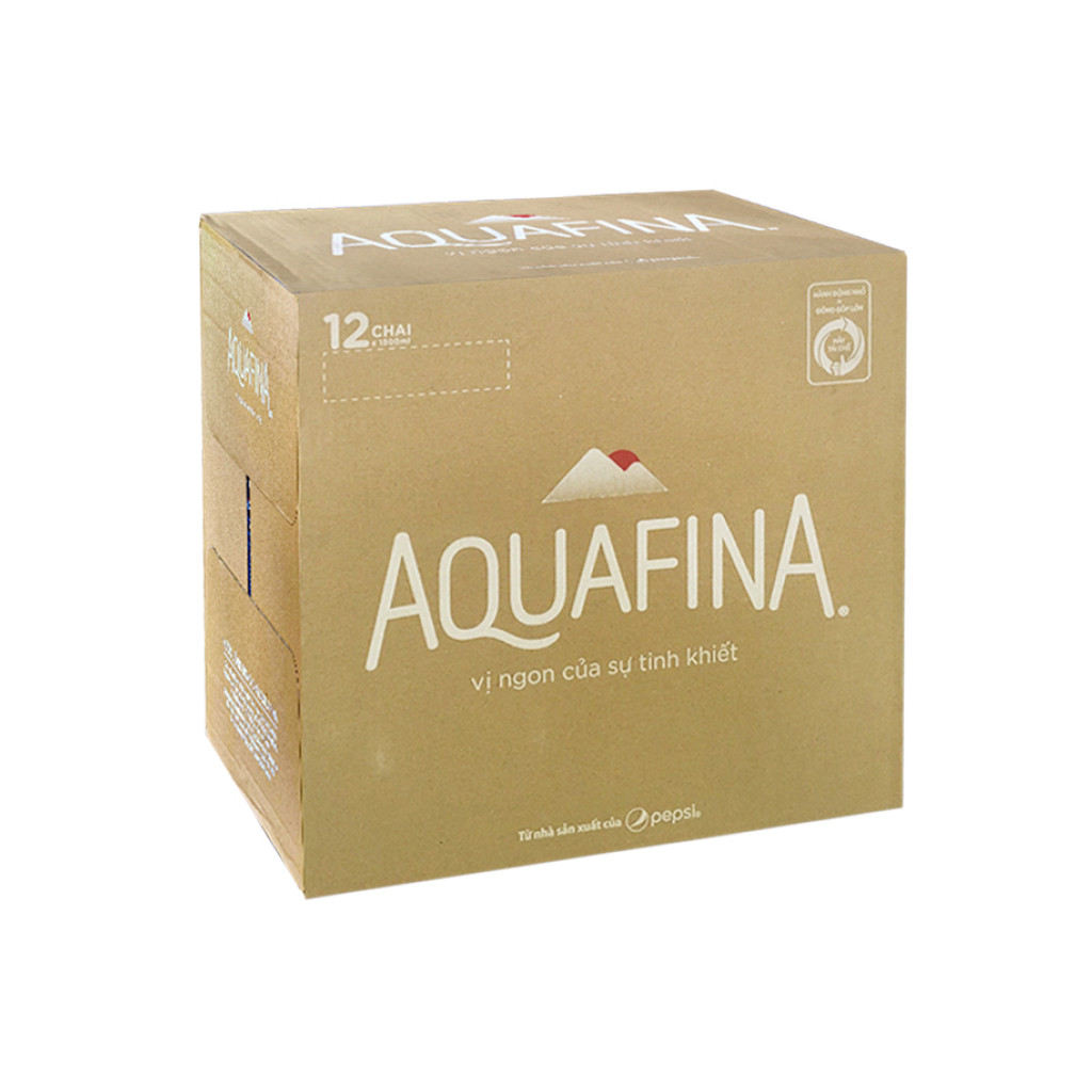 Thùng 12 chai nước tinh khiết Aquafina 1.5 lít