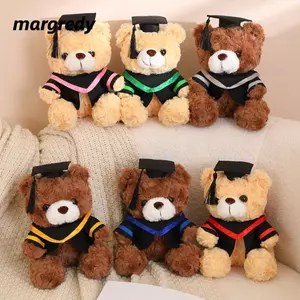 Búp bê gấu ngồi MARGREDY, Búp bê gấu bông tốt nghiệp 23cm, Áo choàng tốt nghiệp nhỏ sang trọng Dr. Học sinh gấu