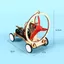 BEABOUT STEM Xe gió điện, Bộ dụng cụ DIY Mô hình thí nghiệm vật lý khoa học, Giáo dục cao cấp Tương tác Khai sáng Gió Xe điện trẻ em