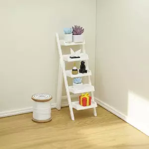 Kệ thang thu nhỏ HFTOY 1 Cái 1 / 12 Nhà búp bê Lưu trữ nhiều lớp Mô hình Ra cho phòng ngủ Kệ trưng bày học tập ~