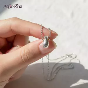 AqToCna Bình Thu Nhỏ Mặt Dây Chuyền Nelace Tối Giản Nghệ Thuật Sắp Xếp Hoa Trang Sức Độc Đáo Cho Du Lịch Dã Ngoại Phụ Kiện AqToCna