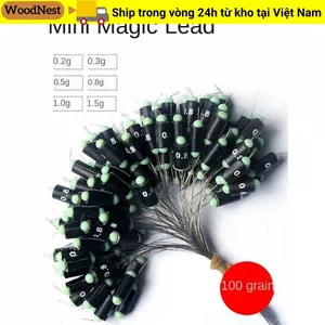 WOODNEST 100 Chiếc Trọng Lượng Chì Chì Chìm, Sử Dụng Nhanh Bắn Tròn Chì Câu Cá Mùa Thu, Chất Lượng Cao 0.2-1.5g Trọng Lượng Bổ Sung Chia Câu Cá Trọng Lượng Câu Cá