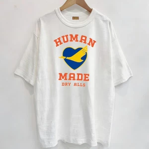 Chất Lượng Cao 200GSM Áo Thun Unisex Mới Cổ Tròn Áo Thun HU MAN Vịt Bay Tình Yêu In size XS-3XL