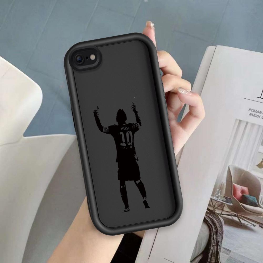 Ốp Lưng Cho iPhone 6 6s 7 8 se2020 Plus Hoạt Hình Silicon Phụ Kiện Vỏ Điện Thoại Mềm TPU NO.10 Messi Bóng Đá Sinh Viên Mắt Thiên Thần Mặt Sau Chống Sốc
