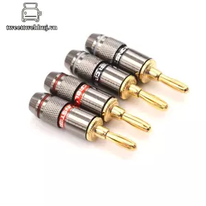 Tweeduj 4 Chiếc Mạ Vàng BFA 4 Mm Chuối Cắm Nam Loa Kết Nối Adapter VN
