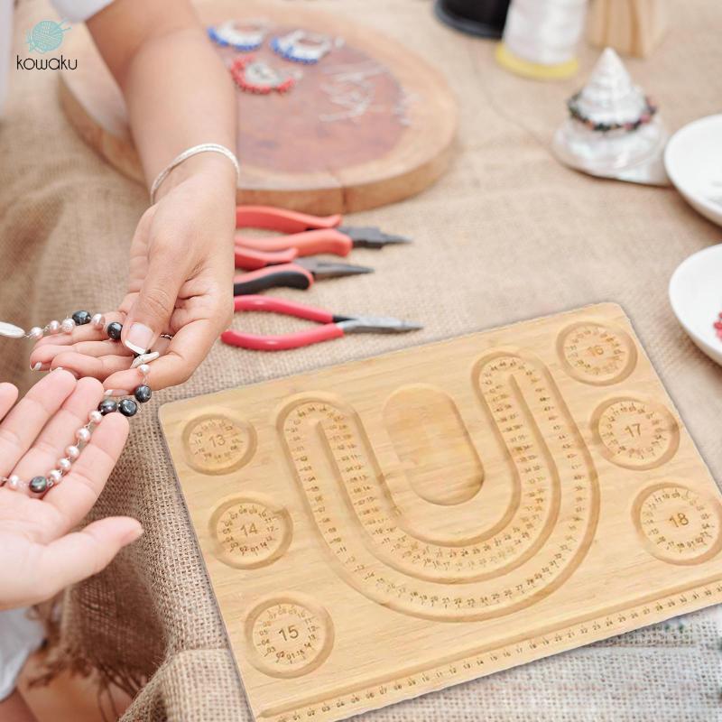 Bảng đo trang sức bằng gỗ cho sở thích, dây chuyền và vòng tay DIY