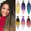DELMER Jumbo Braid Hair, Corlorful Tổng Hợp Ombre Bện Tóc, 26Inch Tóc Bím Tóc DIY Dự Tiệc Nối Dài Tóc Jumbo