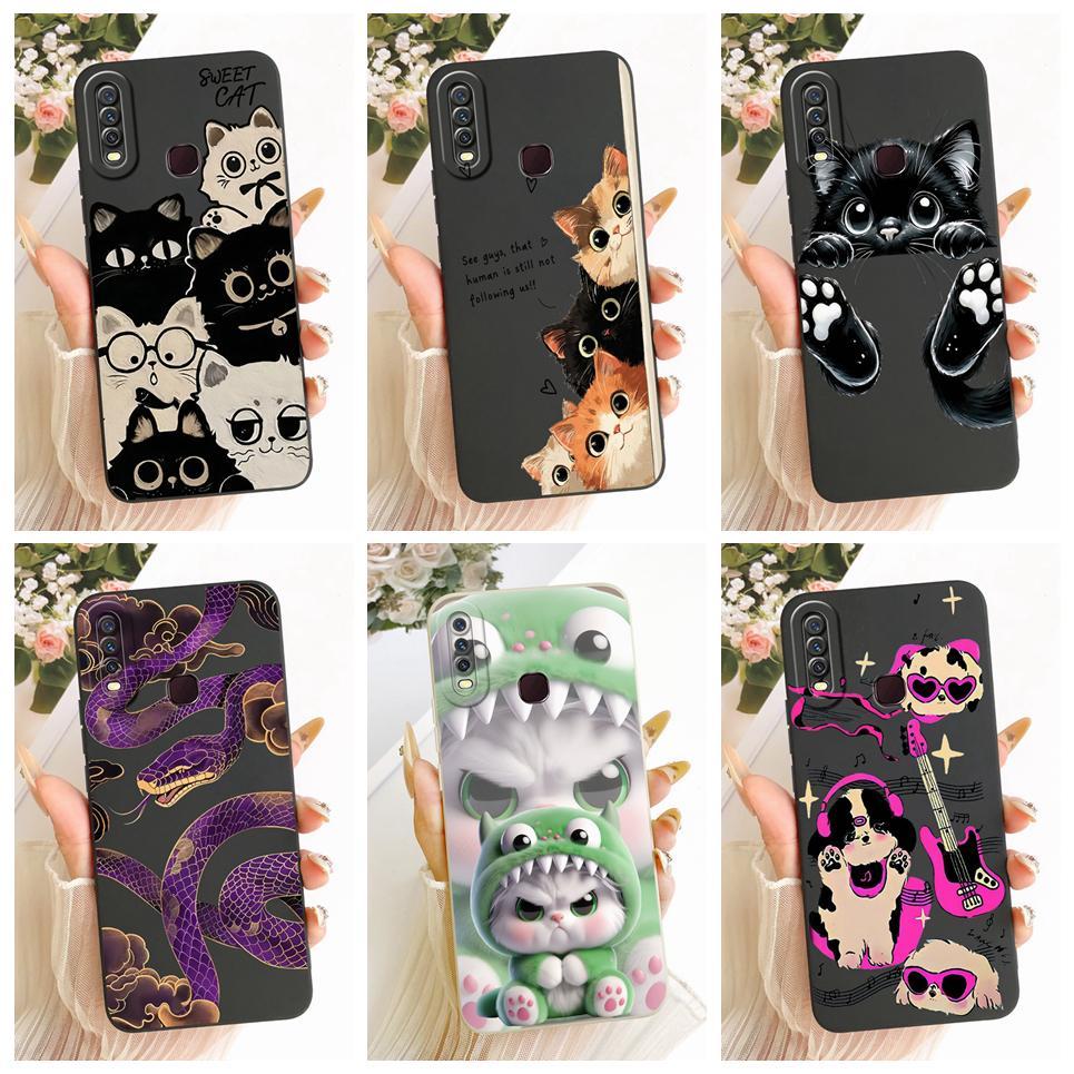 Dành Cho Vivo 1901 1902 1904 1940 Vivo Y12 Y15 Y17 Ốp Lưng Điện Thoại Mèo Dễ Thương Thoáng Mát Hoạt Hình Tranh Trường Hợp Chống Sốc Silicon Lỏng Vỏ Mềm