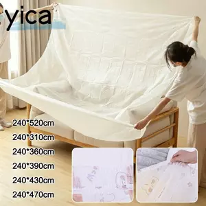 Vỏ chống bụi nội thất YICA, Tất cả bọc bụi dùng một lần có dây rút, đàn hồi kích thước lớn chống thấm nước Phim chống bụi Giường Sofa Bàn trà Ghế