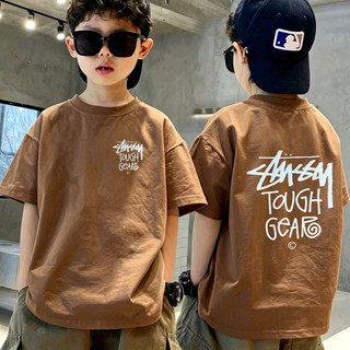 Áo Thun Trẻ Em Unisex In Chữ Thời Trang, Cotton Mềm, Áo Ngắn Tay, Phù Hợp Đi Học & Chơi, Cho Bé 3-12 Tuổi