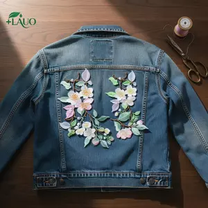 Springevenstar Thanh Lịch Hoa Thêu Miếng Dán 1 Cái Sắt Trên DIY May Phụ Kiện Cho Túi Quần Áo Trang Trí Thủ Công Springevenstar