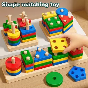 MỚI 1 Bộ Giáo Dục Tương Tác Cho Bé Quà Tặng Montessori Cắm Đồ Chơi Và Phân Loại Màu Sắc Đồ Chơi Tháo Rời Staing Blo SKY