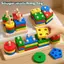 MỚI 1 Bộ Giáo Dục Tương Tác Cho Bé Quà Tặng Montessori Cắm Đồ Chơi Và Phân Loại Màu Sắc Đồ Chơi Tháo Rời Staing Blo SKY