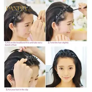 PNPIA- Kẹp Tóc Kiểu Tóc Phụ Kiện Tóc Hai Lớp Nổ Kẹp Băng Đô Quấn Tóc