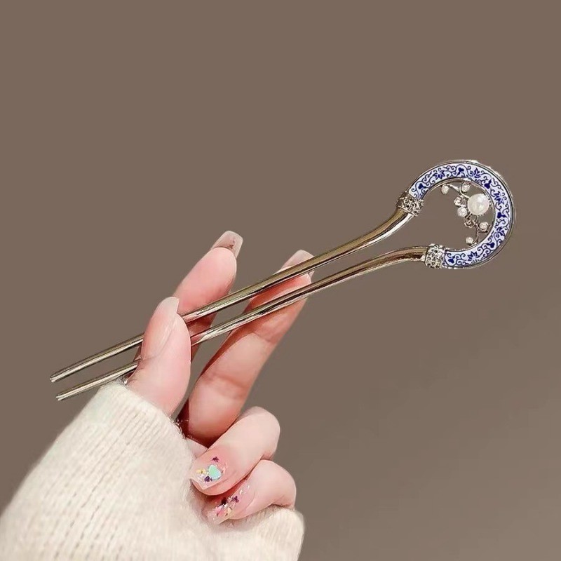 MAUROPOLI [Sẵn Sàng] Phong Cách Retro Bướm Hoa Hồng Cao Cấp Cuộn Kim Loại Tóc Dụng Cụ Tiện Dụng Đơn Giản Đi Lại Sang Trọng Chèn Tóc