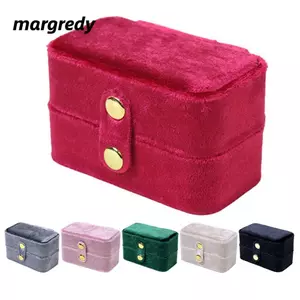 MARGREDY Lưu trữ trang sức, Hộp trang sức mini nhung sang trọng, Dây kéo mini đóng cửa Trang sức Đóng gói Quà tặng đám cưới