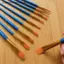 MỚI 10 Chiếc Cọ Sơn Bộ Nylon Tranh Bàn Chải Thanh Ngắn Dầu Acrylic Bàn Chải Màu Nước Bút Chất Lượng Cao Chuyên Nghiệp Nghệ Thuật Cung Cấp SKY