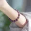 {Qingshan} Ban Đầu Chúc May Mắn Sự Nghiệp Tự Nhiên Giả Thạch Anh Tím Vòng Tay Cô Gái Quà Tặng May Mắn Vòng Tay Niche