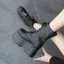 Giày Bốt Nữ Gothic cos Giày Tăng Chiều Cao 11cm Trắng Dày Đế Nhỏ Kích Thước Lớn Mùa Hè Truyện Tranh Triển Lãm Nền Tảng Giày Tăng Chiều Cao Giày Bốt Martin