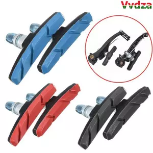 VVDZA 1 Cặp Má phanh im lặng cho xe đạp, Miếng đệm phanh chữ V xe đạp 3 màu bền bỉ, Hệ thống phanh cao su + Kim loại Tấm giữ phanh chữ V đi xe đạp lâu trôi Xe đạp leo núi