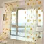 Cortinas De Tule De Girassol Para Sala De Estar , Quarto , Cozinha , Painéis De Janela , Voile Transparente , Decoração