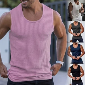 Thể Dục Thể Thao Áo Vest Casual Co Giãn Nhanh Khô Slim-Fit Nam Không Tay Vai Rộng Màu Trơn