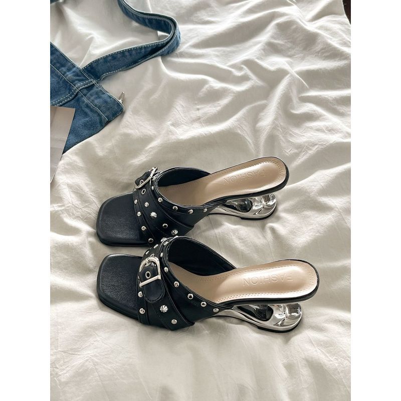 Hàn Quốc Retro Đế nâng cao 5.5cm Giày sandal nữ/2026 Phong Cách Mới  Thon gọn chân Giày đế xuồng