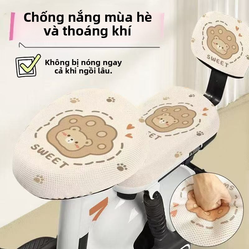 Vỏ bọc ghế xe máy, chống thấm nước, chống nắng, cách nhiệt Bộ 3 món