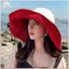 THÊM Vành Rộng Mũ Chống Nắng Nữ Chống Tia UV Bảo Vệ Đi Bộ Đường Dài Người Cá Mũ Gấp Mùa Hè Chắc Chắn Cotton Thoáng Khí Đi Biển Mũ Bucekt BSS