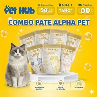 [COMBO 20-10-5] Pate Peptide Alpha Pet Cá Ngừ Cho Mèo 60g - 8 Vị Topping Dinh Dưỡng