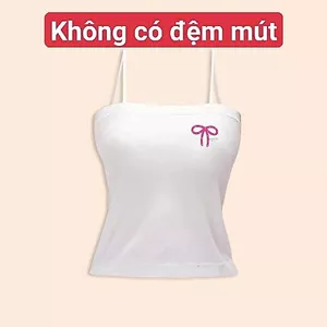 áo bún 2 dây gân tăm mềm mịn co giãn -hình nơ an pha -thubio989