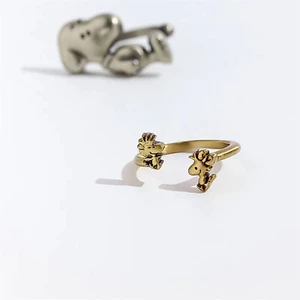 Nhẫn Snoopy & Bird Dễ Thương Phù Hợp Với Hoạt Hình Đơn Giản Giá Trị Cao Niche Thiết Kế Nhẫn Quà Tặng