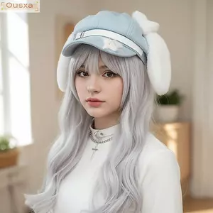 Mũ nồi nữ OUSXA, Phụ kiện mùa đông tai chó Mũ Newsboy, Vải mềm phong cách Otaku Phong cách ngọt ngào Tấm che mũ Cosplay Sự kiện