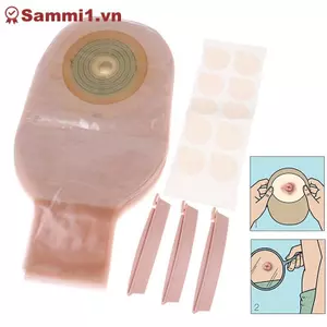 ZK 10X Hệ Thống Một Mảnh Túi Colostomy Dùng Một Lần Ostomy Thoát Nước Bộ Túi Đơn VN