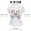 BOOM Áo Baby Tee Nữ Cotton Ôm Body-Áo Thun Ngắn Tay Y2K In Hình PhongCách Mùa Hè, Cổ Tròn Hàng Đầucách hàn quốc phong093