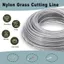 Dây cắt cọ VVDZA, Dây Nylon và dây thép bện kết cấu cỏ, Dây cắt cỏ linh hoạt 5m / 10m / 15m * 2.4mm / 2.7mm / 3mm Cạnh cắt sắc nét Dây cắt cỏ