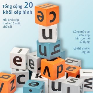 bộ thẻ ghép chữ cái gỗ đồ chơi học tiếng anh đánh vần tư duy ngôn ngữ cho trẻ mầm non