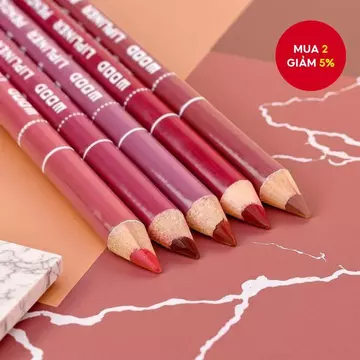Bao gồm một dụng cụ gọt bút chì môi - Bút kẻ môi, bền và không phai màu, bút chì môi tiết kiệm ngân sách.