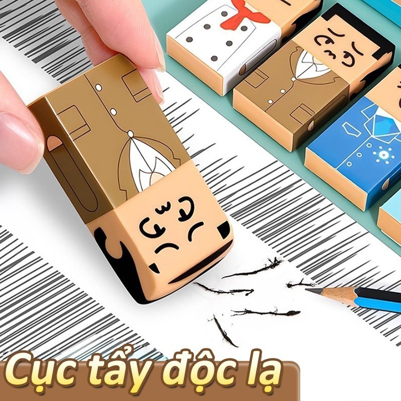 Gôm Tẩy Bút Chì Đầu Hói Tẩy Sạch Không Vụn Hình Ngộ Nghĩnh Phù Hợp Học Sinh Và Văn Phòng
