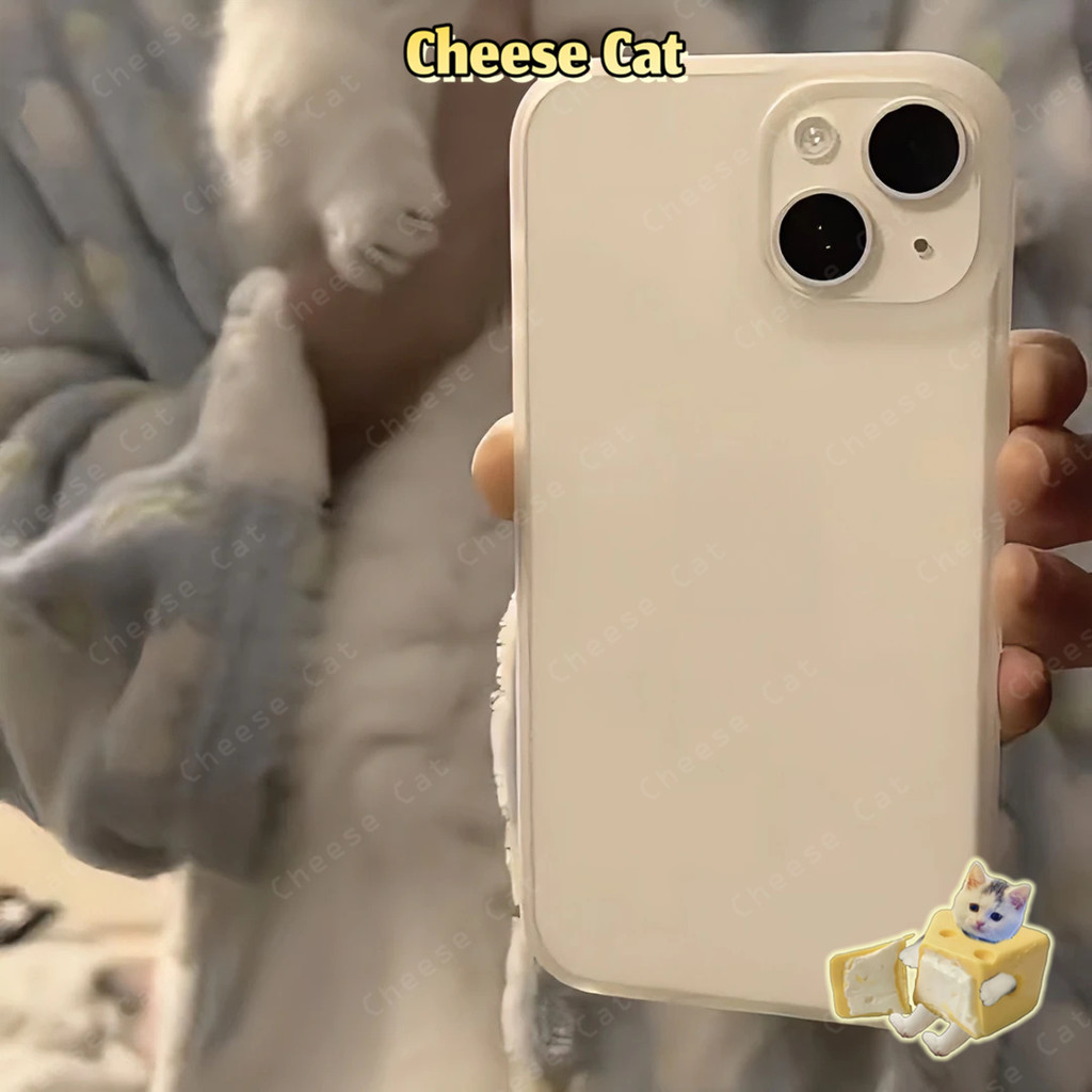 Ốp điện thoại màu trắng mờ đơn giản cho iPhone 11 12 13 14 15 16 17 Pro Max XR Xs Max 6 7 8 Plus