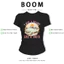 BOOM Áo Baby Tee Nữ Cotton Ôm Body-Áo Thun Ngắn Tay Y2K In Hình PhongCách Mùa Hè, Cổ Tròn Hàng Đầucách hàn quốc phong096