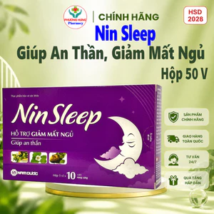 Nin Sleep (Ninsleep) Của Nam Dược Giúp An Thần, Ngủ Ngon, Giảm Mất Ngủ - Hộp 50 Viên